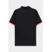 GNPC Black Mens Half Sleeve Relaxed Fit Polo T-shirt