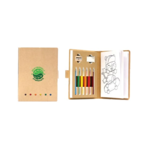 Eco Drawing Book with Color Pencils, Sharpener and Eraser