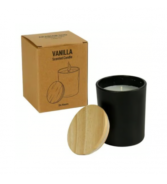 Scented Candles Arabian-Oud & Vanilla Fragrance in Glass Bottle