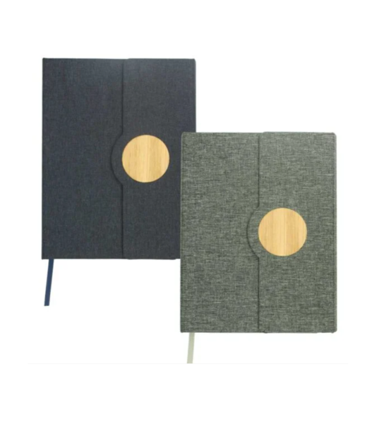 A5 RPET Notebooks with Bamboo & Magnetic Closure
