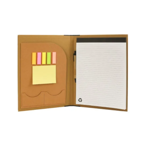 Eco-Friendly A4 Folders, Notepad Sticky Note, Pen & Card Slots