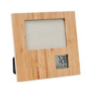 Photo frame with clock