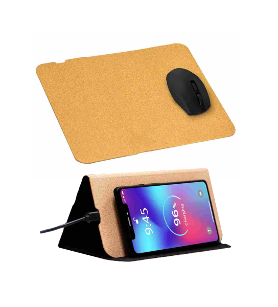 Cork Mouse Pad with wireless charging