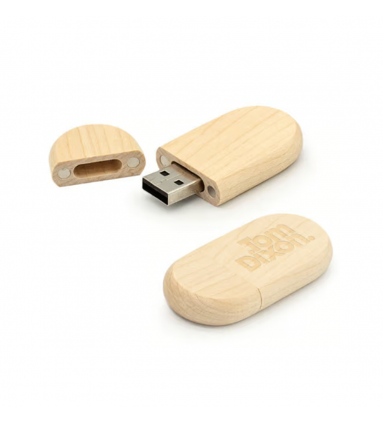 Wooden USB with Key Holder