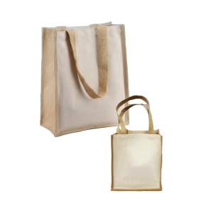 Jute Bags with Canvas Sides
