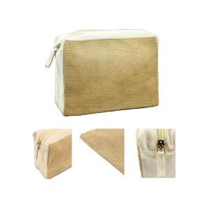 Natural Jute with Cotton Zipper