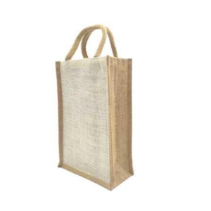 Jute Bottle Tote Bags - Two Compartment 