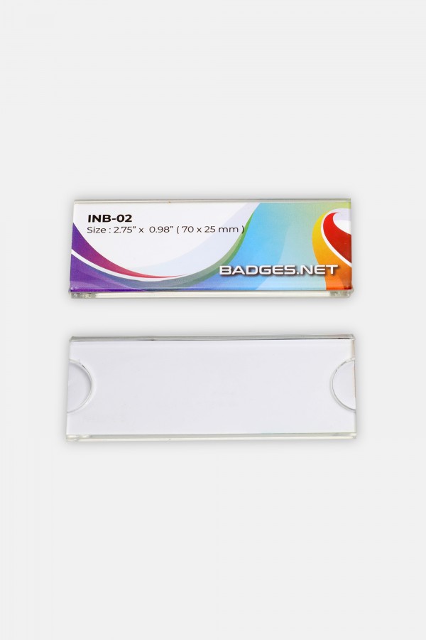 Reusable acrylic name badge ( size 70*25) Digital printing