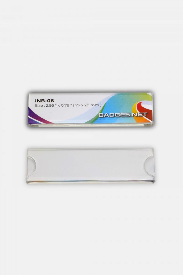 Reusable acrylic name badge ( size 75*20) Digital printing