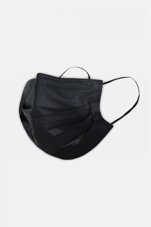 Disposable Face Mask Black Out Side Inside White